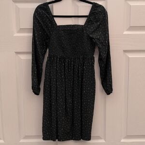 Old Navy Small Maternity Dark Green Floral Print Dress